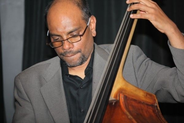 Playing bass...